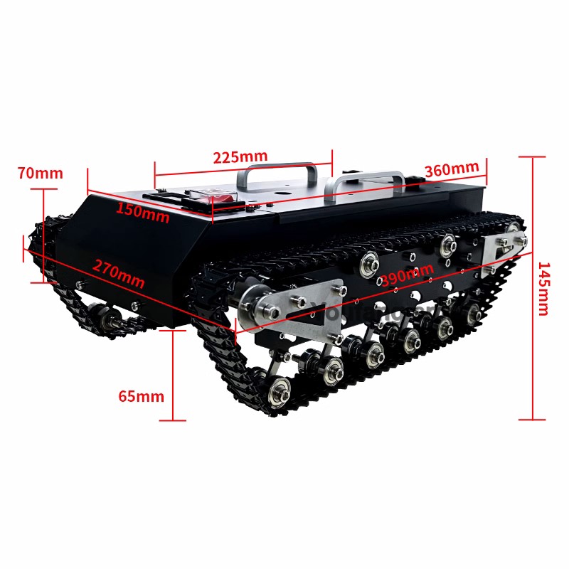 30kg Load RC Tank Chassis Meta - огляд і ціна Tracked Robot Chassis