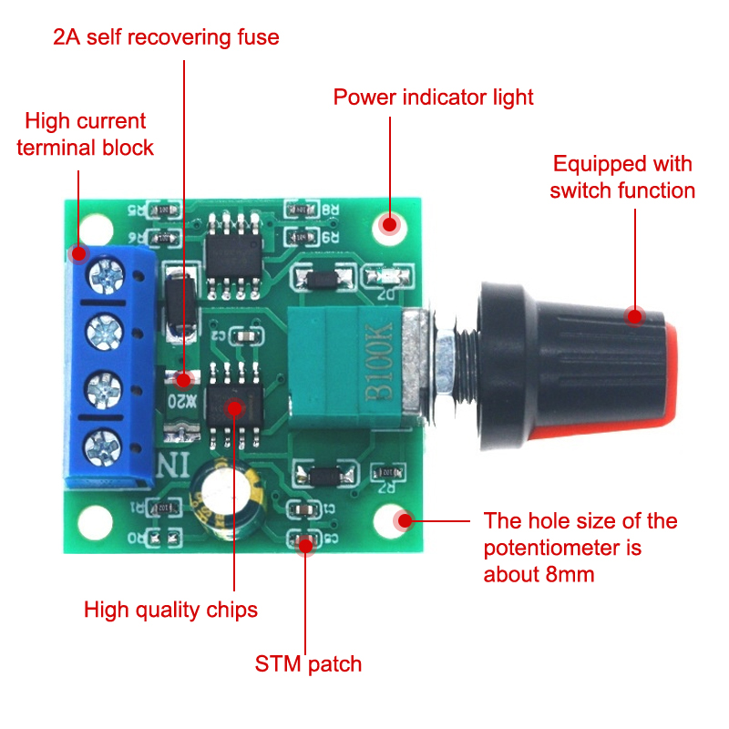1Pcs Adjustable Speed DC Motor - огляд і ціна Dc Motor 12V