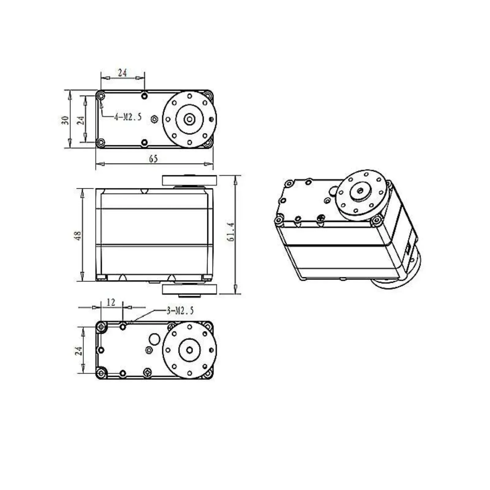 RDS51160 Digital Servo 24V 160 - огляд і ціна Servo Bracket