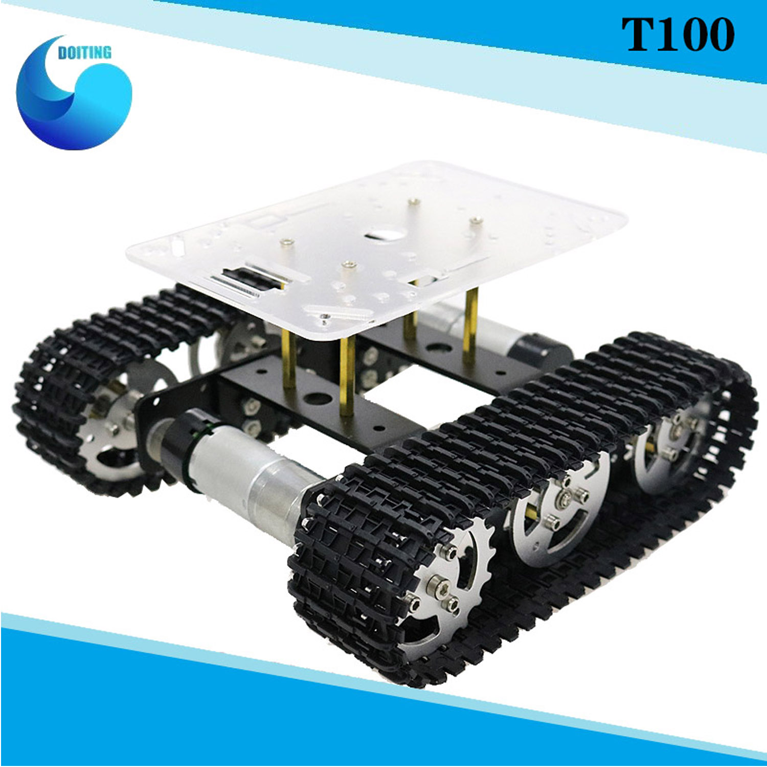 RC Metal Robot Tank Car Chassi - огляд і ціна Tracked Robot Chassis
