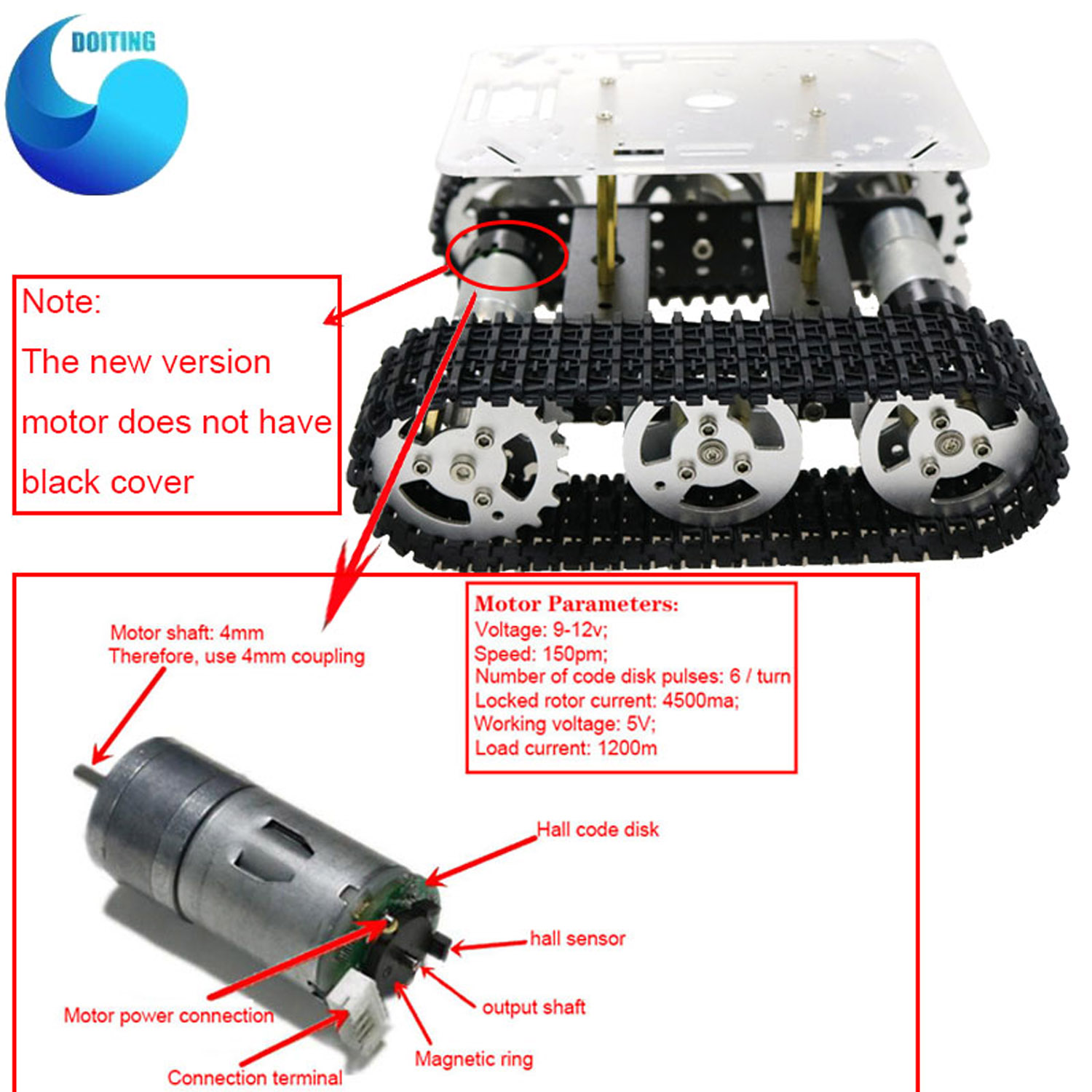 RC Metal Robot Tank Car Chassi - огляд і ціна Tracked Robot Chassis