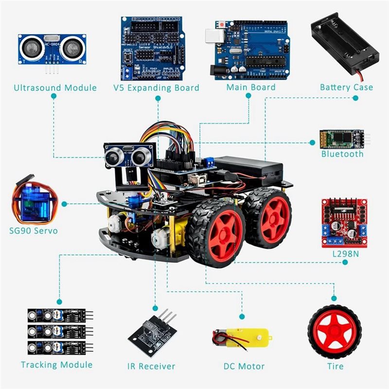 WOWFU-4WD Smart Robot Car Kit  - огляд і ціна Arduino Robot
