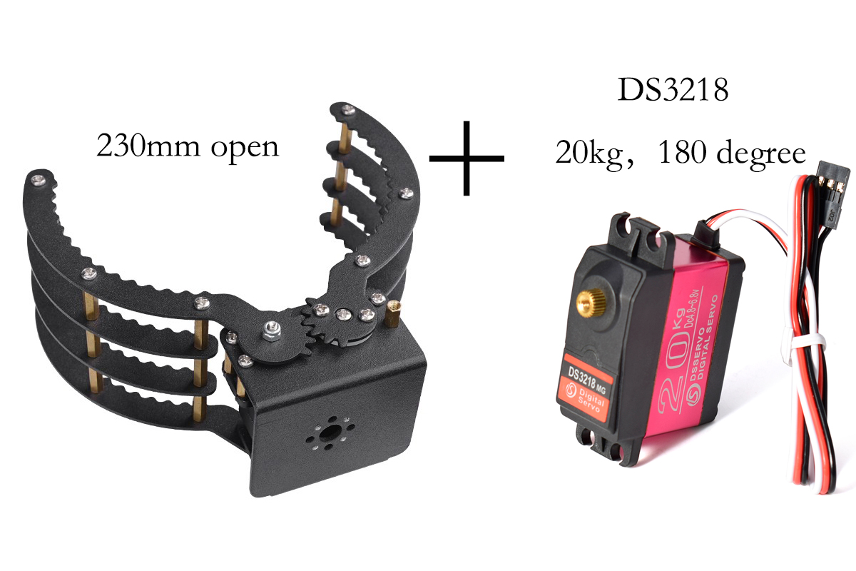 230mm Opening Mechanical Claw  - огляд і ціна Robot Arm Kit