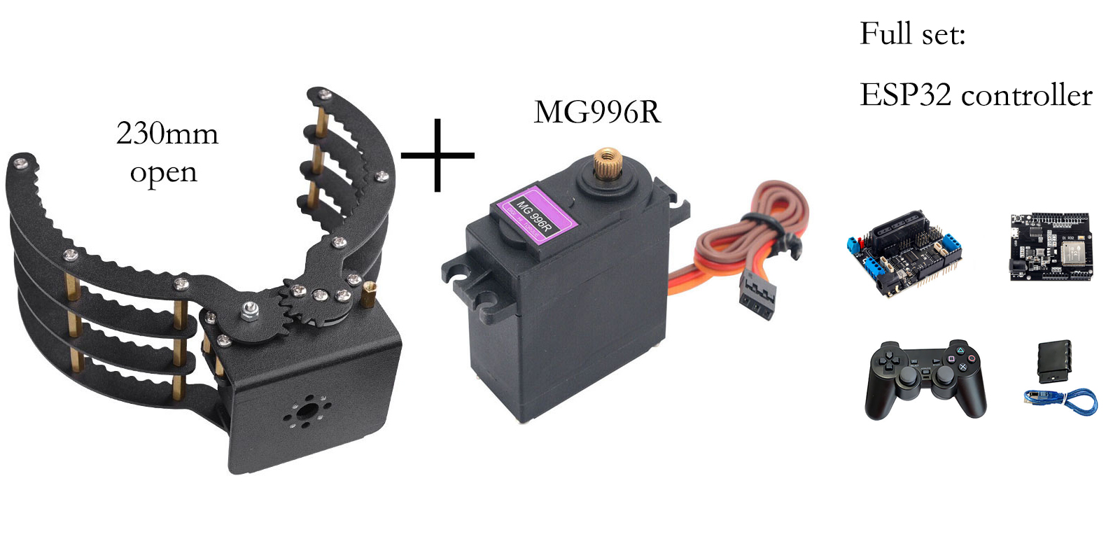 230mm Opening Mechanical Claw  - огляд і ціна Robot Arm Kit