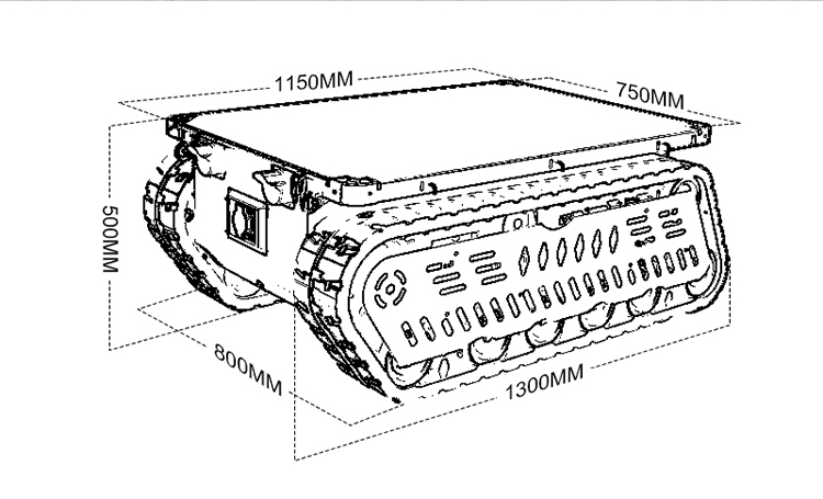 Heavy Duty Tank Chassis Robot  - огляд і ціна Tracked Robot Chassis
