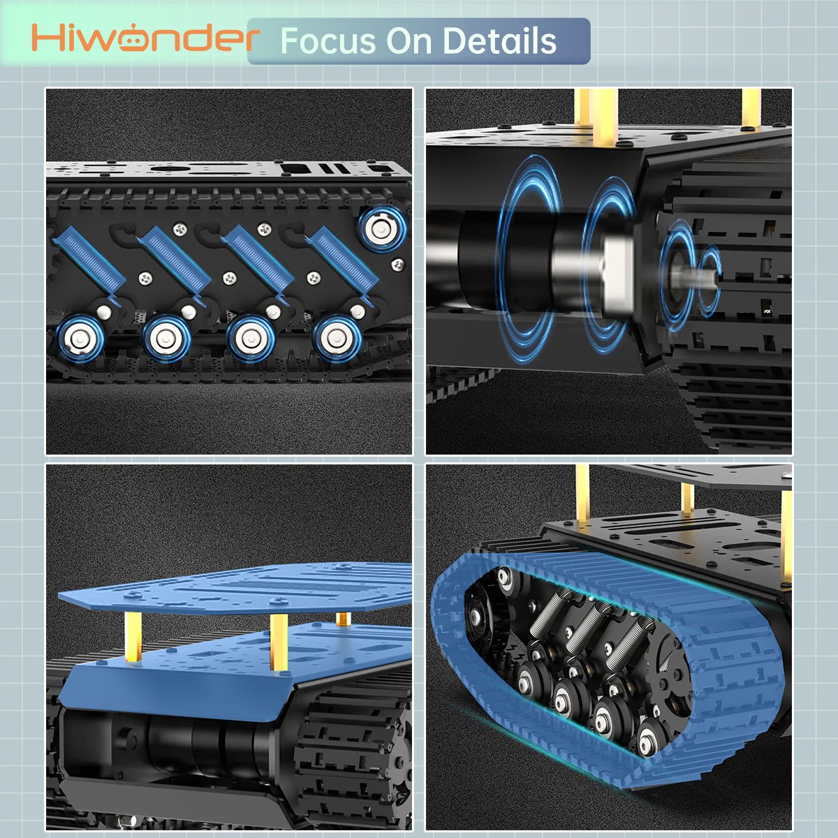 Hiwonder Tracked Tank Robot Ch - огляд і ціна Tracked Robot Chassis