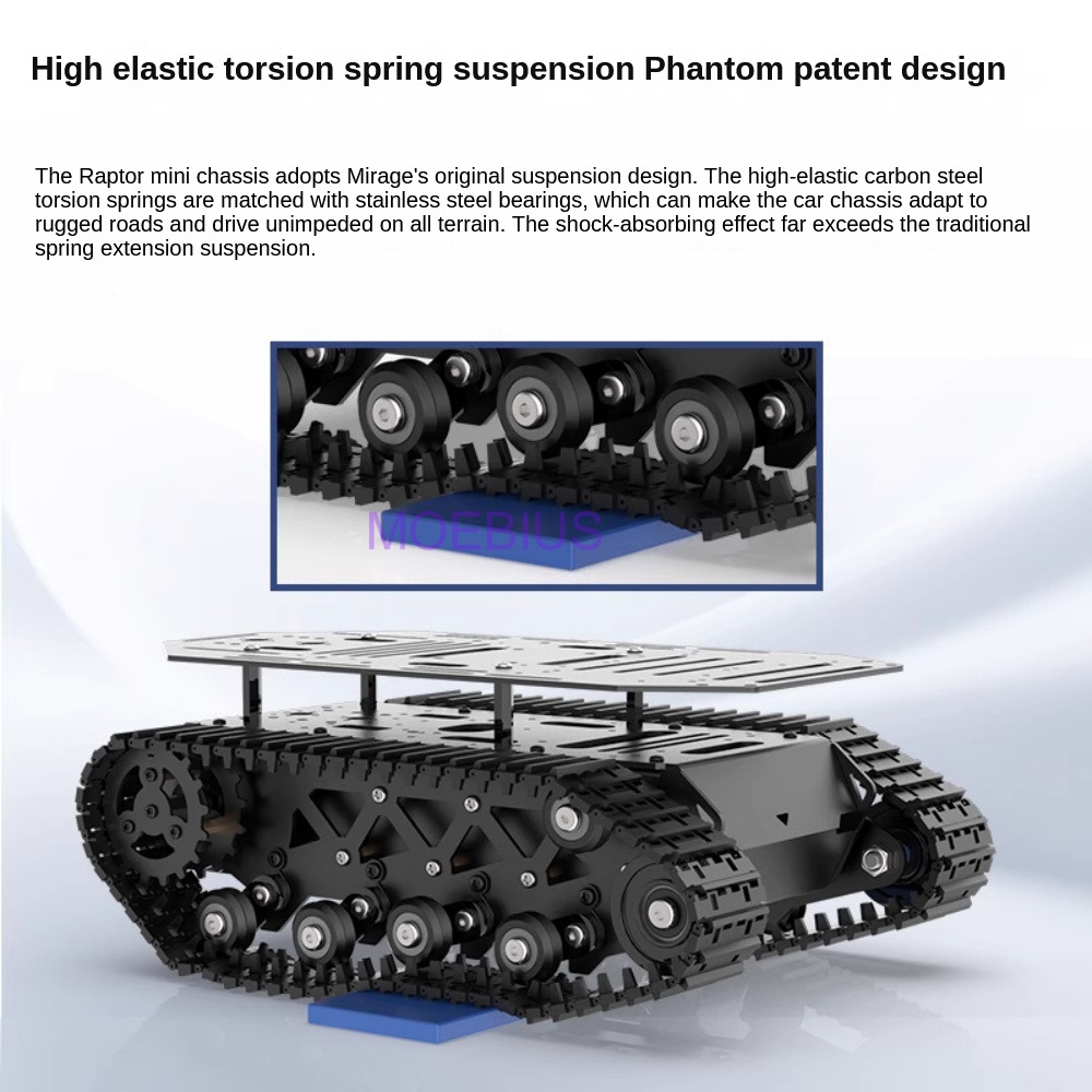 10KG Payload Metal Shock Absor - огляд і ціна Tracked Robot Chassis