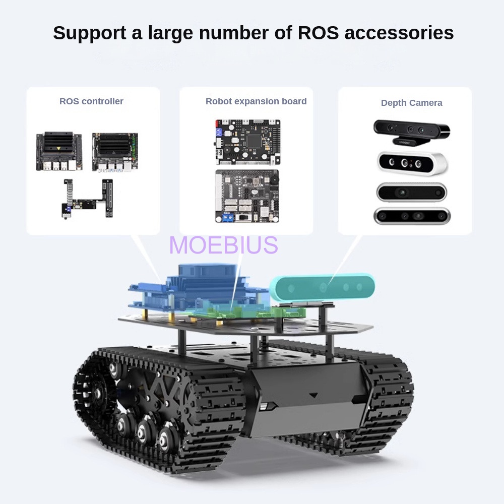 10KG Payload Metal Shock Absor - огляд і ціна Tracked Robot Chassis